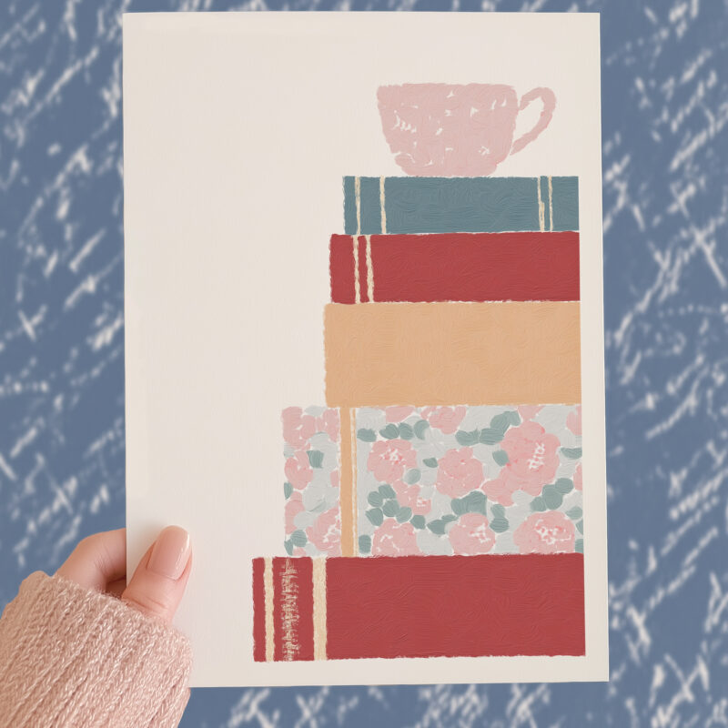 Book Stack Print