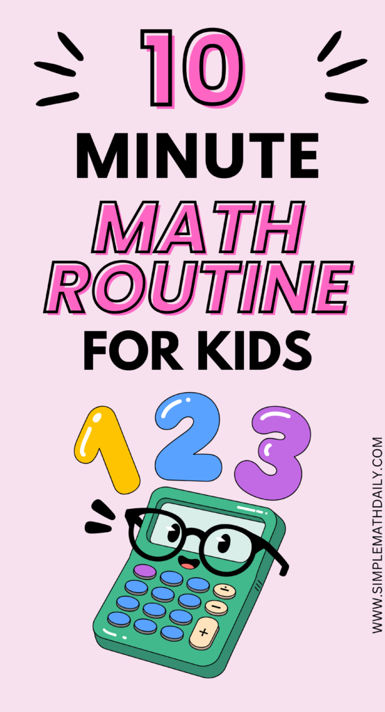 10-minute daily math routine for kids
