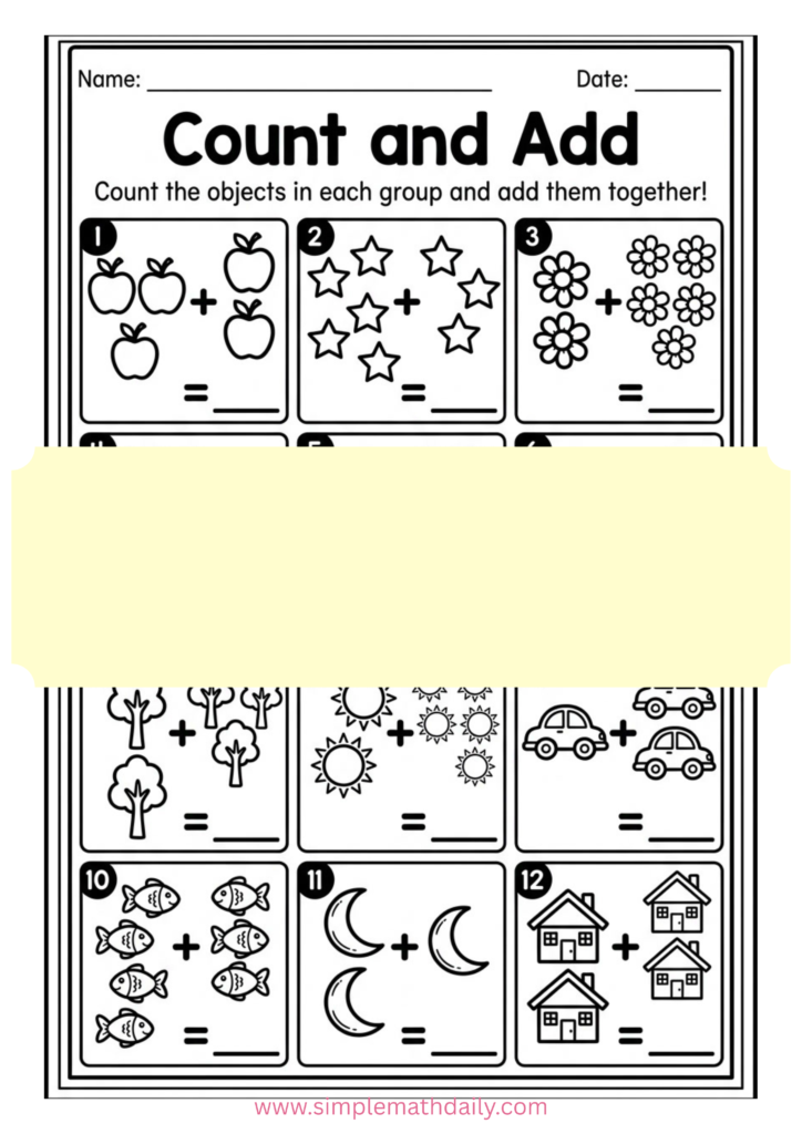 single digit addition worksheets