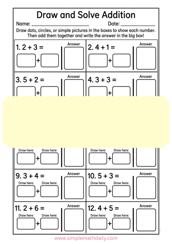 single digit addition worksheets