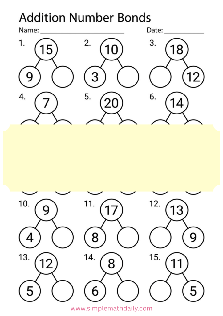 single digit addition worksheets