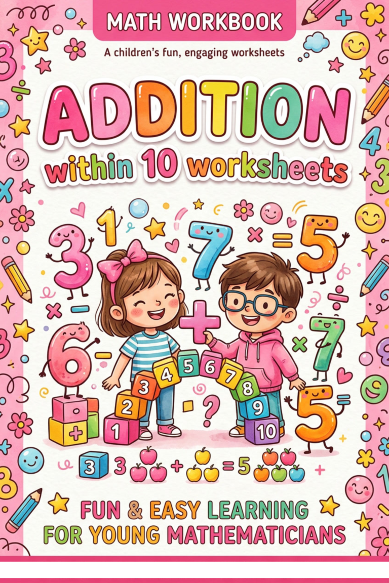 addition within 10 worksheets