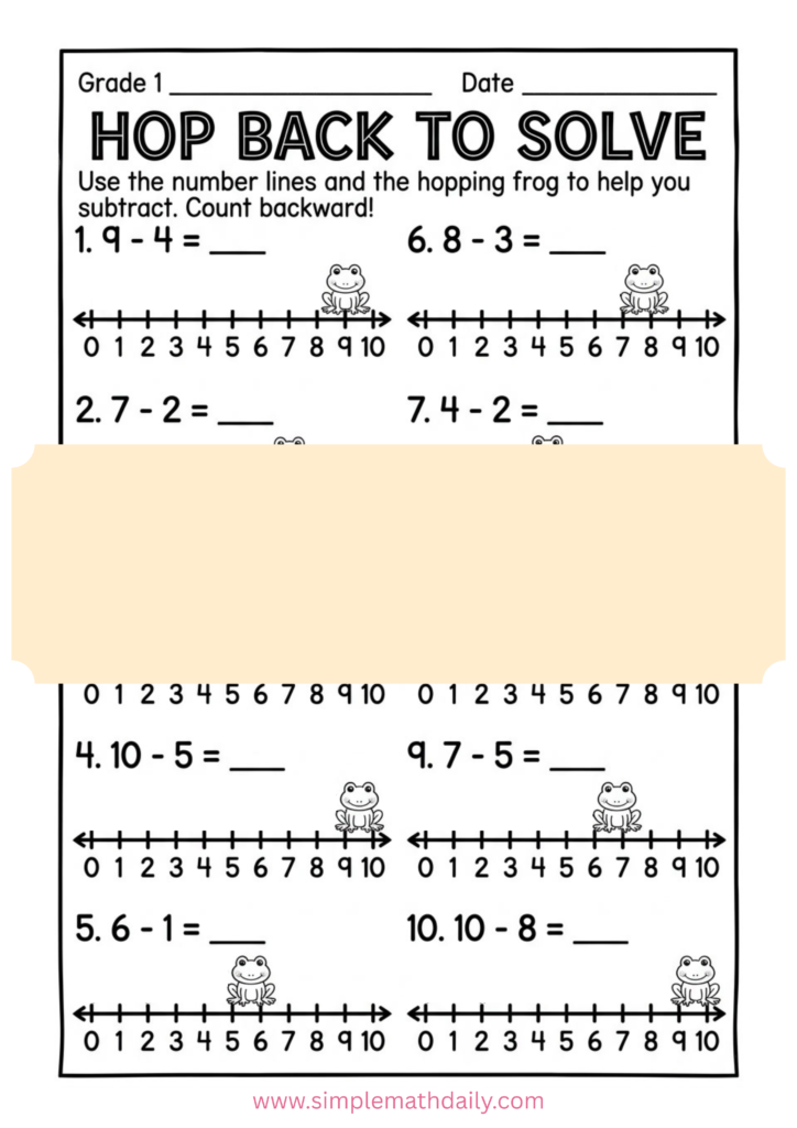 Free single digit subtraction worksheets