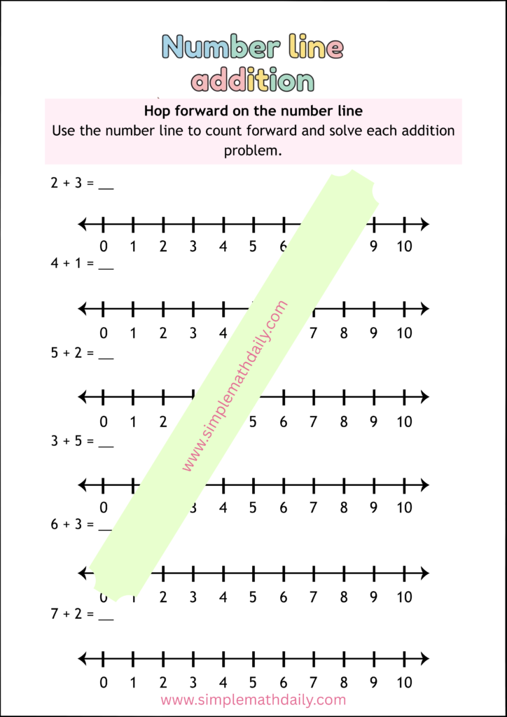 Free addition within 10 worksheets